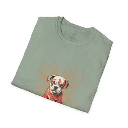 Golden Heart Dog Art Unisex T-Shirt, Animal Lover Gift, Pet Enthusiast Tee, Casual Wear, Birthday Gift, Cute Dog T-Shirt
