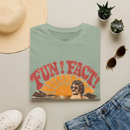 Retro 'FUN! FACT!' Surf Tee — Vintage Sunset Beach Graphic T-Shirt