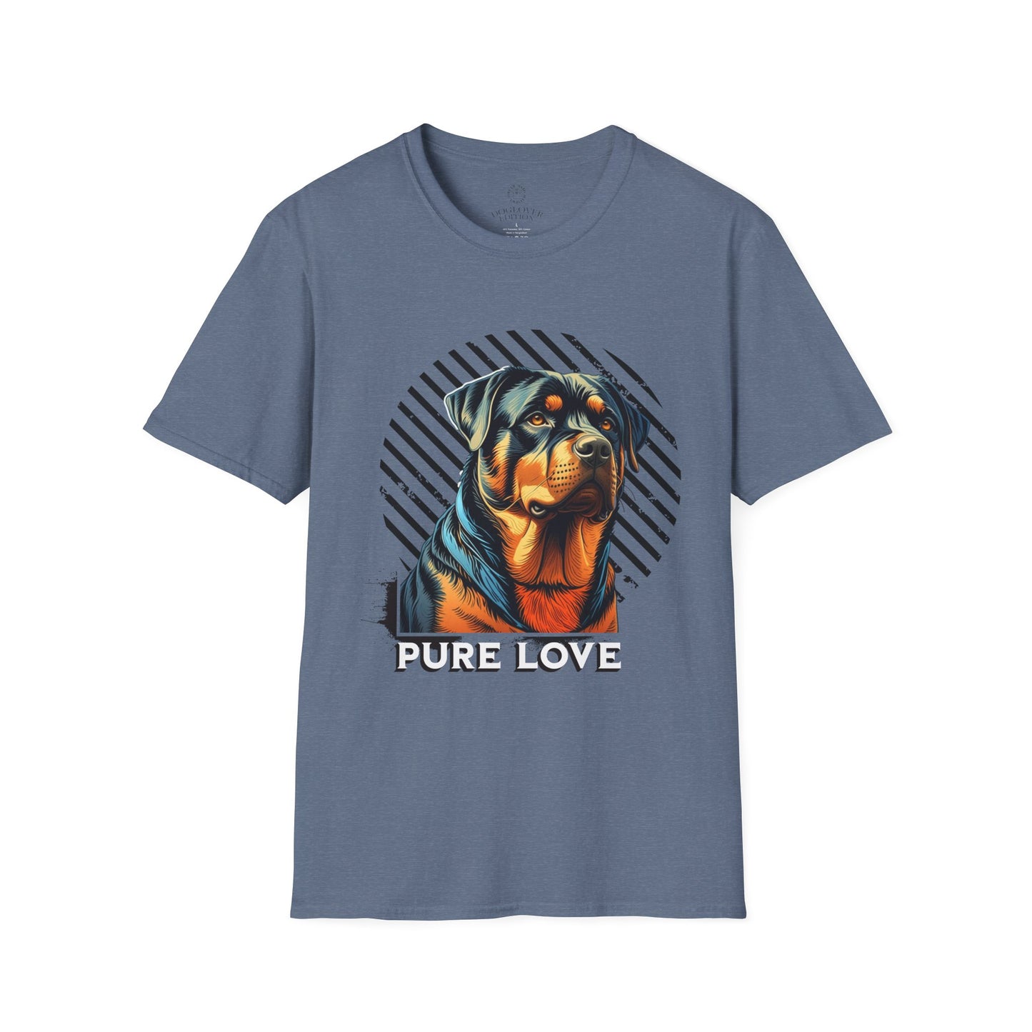 Pure Love Rottweiler Unisex Softstyle T-Shirt - Dog Lover Gift