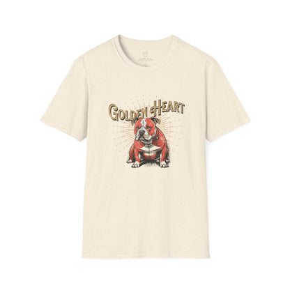 Golden Heart Bulldog Unisex Softstyle T-Shirt