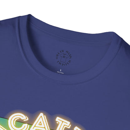 Funny Vacation Mode Unisex Softstyle T-Shirt, manatee