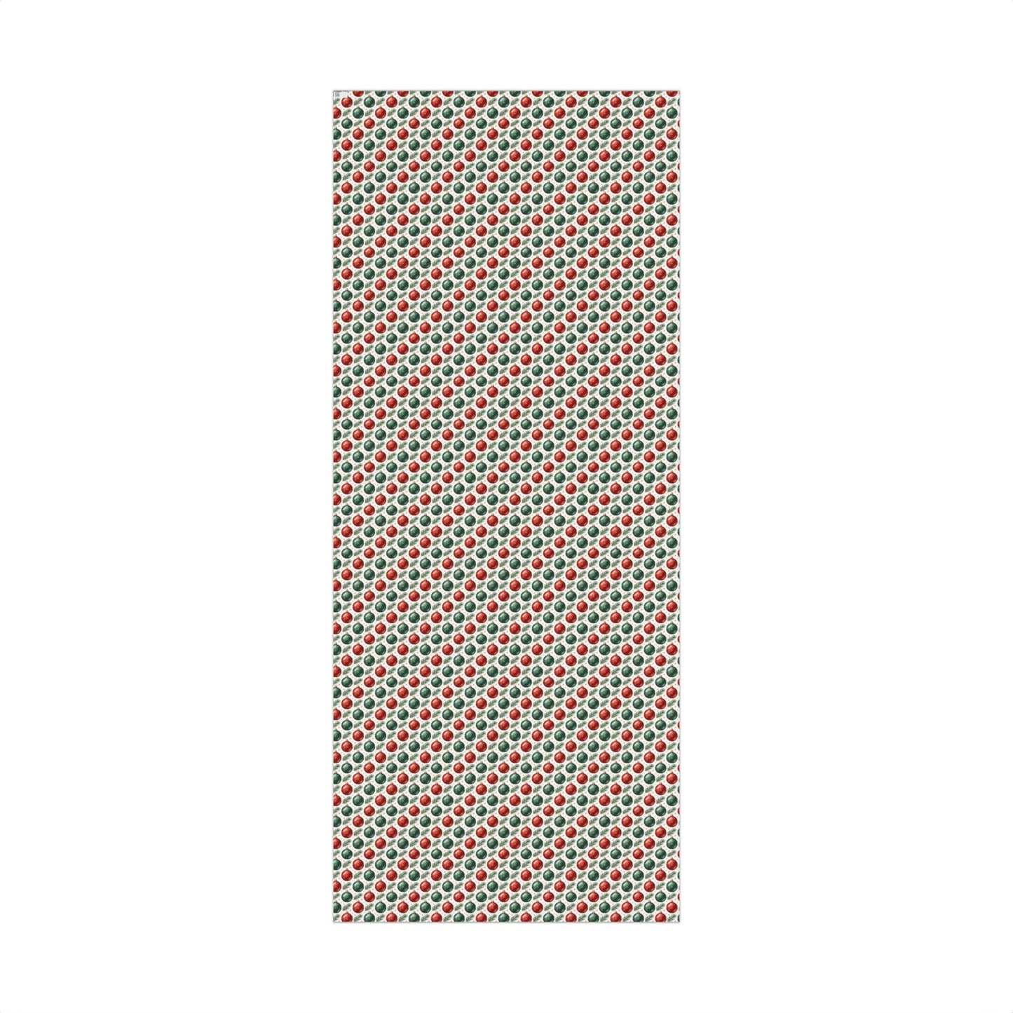 Christmas Ornament Gift Wrap Paper - Red & Green Bauble Wrapping Paper