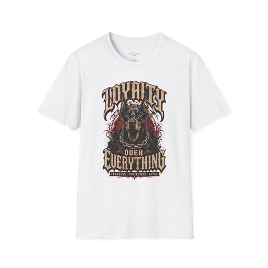 T-Shirt — Loyalty Over Everything Doberman Graphic Tee