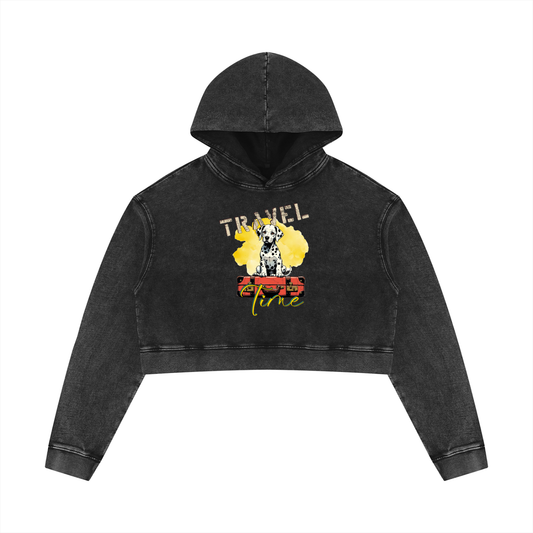 Women’s Mineral Washed Crop Hoodie
